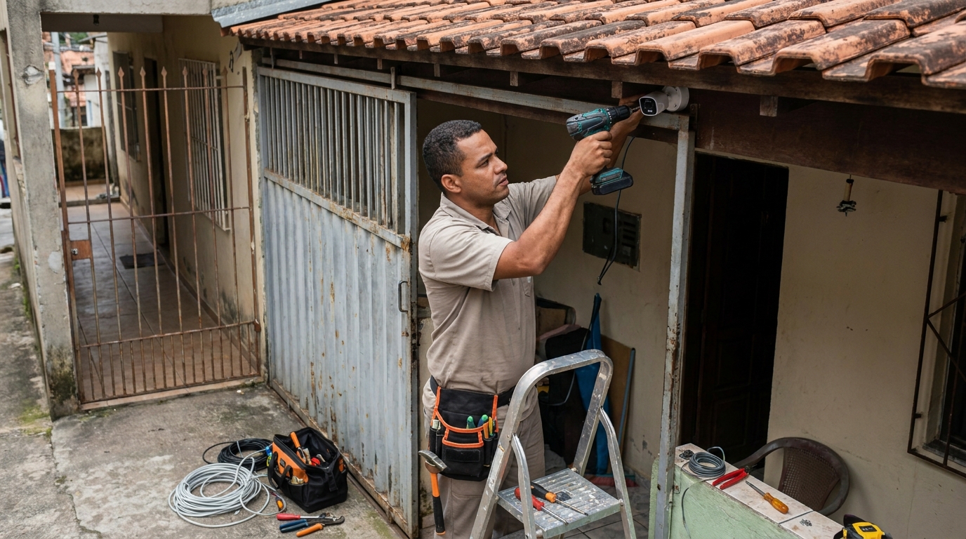 Instalação de Câmera Residencial no Renascer, Criciúma‑SC