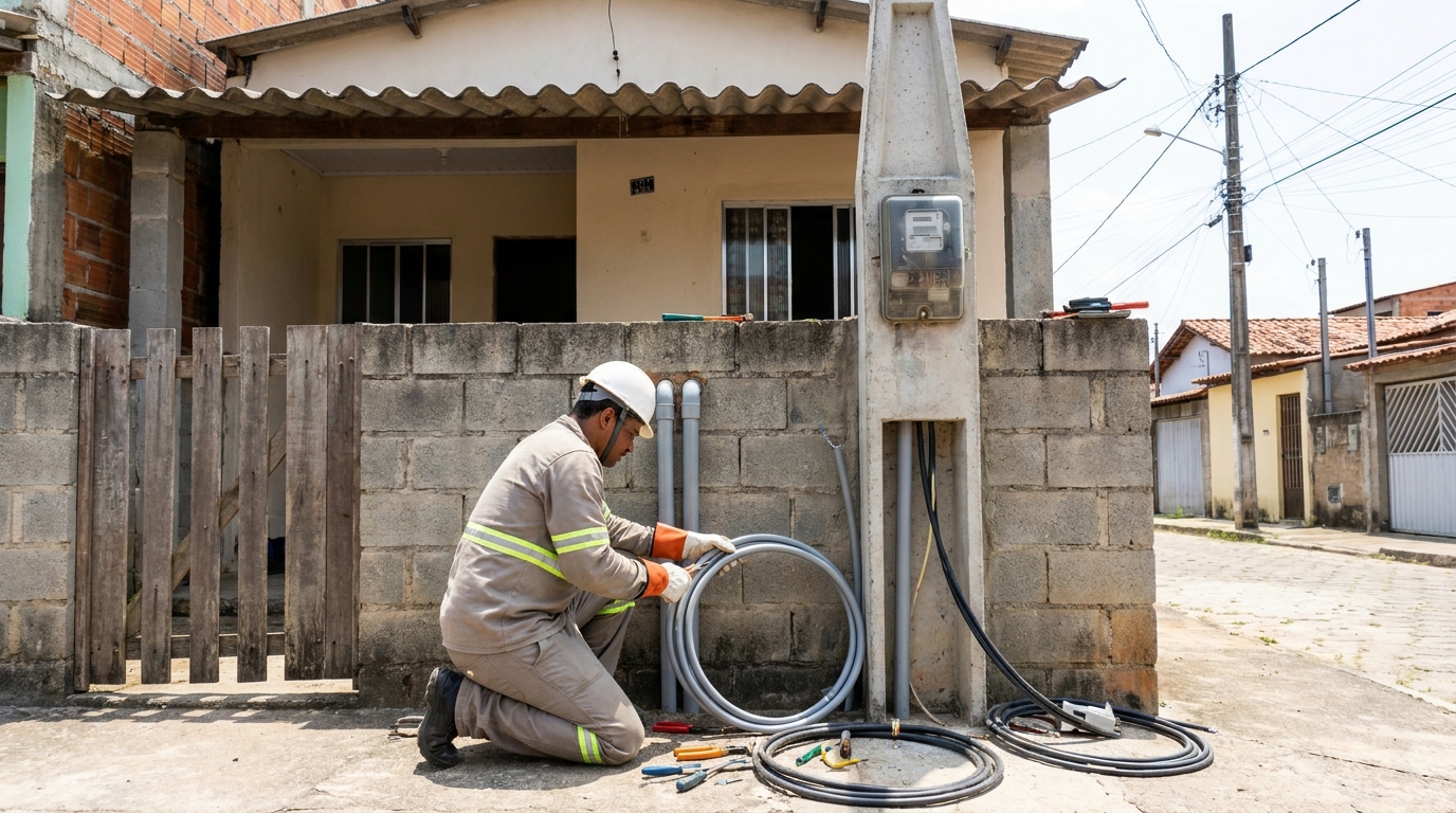 Instalação de Poste Padrão em Criciúma‑SC
