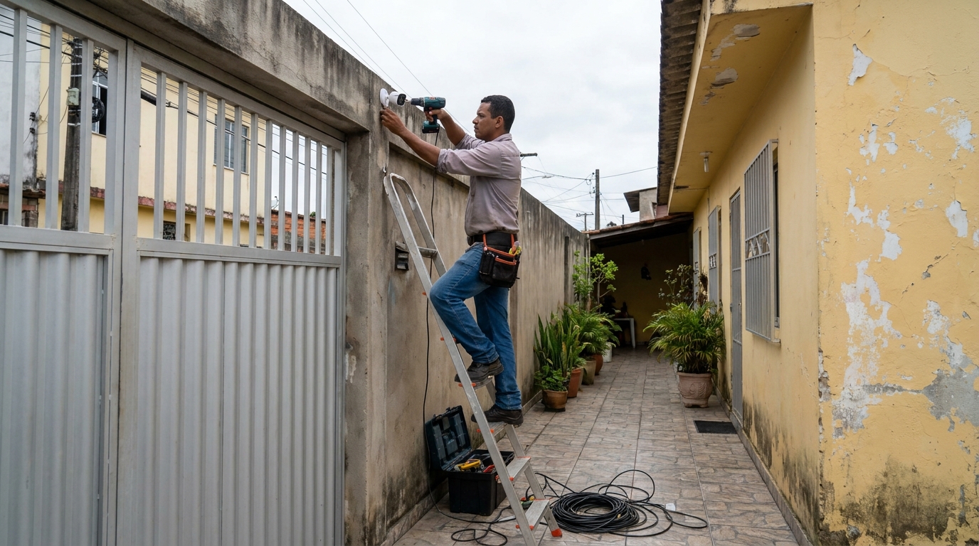 Passagem de Cabeamento no Renascer, Criciúma‑SC